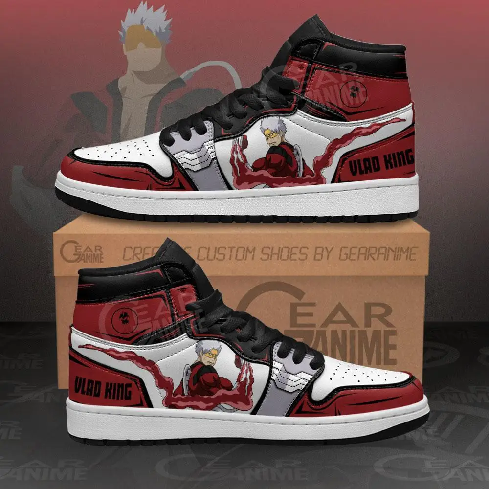 Air JD Hightop Shoes MHA Vlad King JD1s Sneakers Custom My Hero Academia Anime Shoes