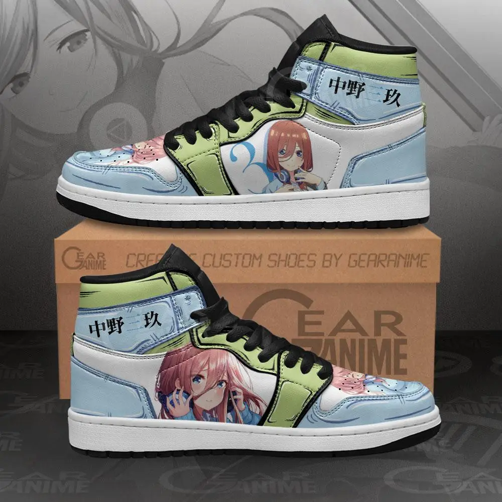 Air JD Hightop Shoes Miku Nakano JD1s Sneakers Custom Anime Quintessential Quintuplets Shoes