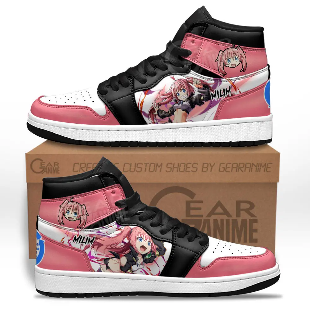Air JD Hightop Shoes Milim Nava JD1s Sneakers Reincarnated as a Slime Custom Anime Shoes Air JD Hightop Shoes Milim Nava JD1s Sneakers Reincarnated as a Slime Custom Anime Shoes - Image 1