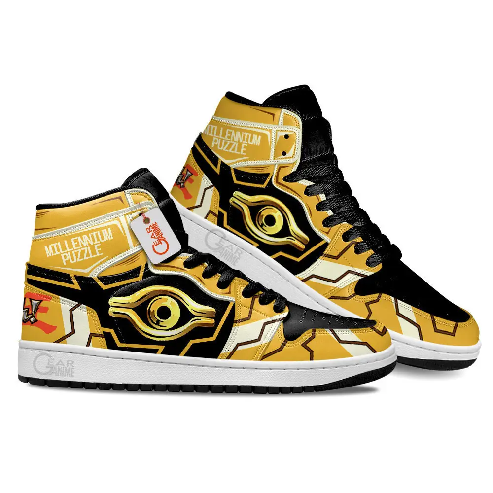 Air JD Hightop Shoes Millennium Puzzle Shoes YGO Anime Custom Sneakers MN2802