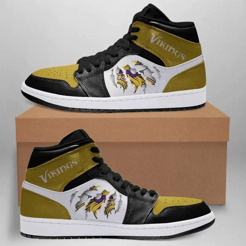 Air JD Hightop Shoes Minnesota Vikings Team Custom Shoes Sneakers ke