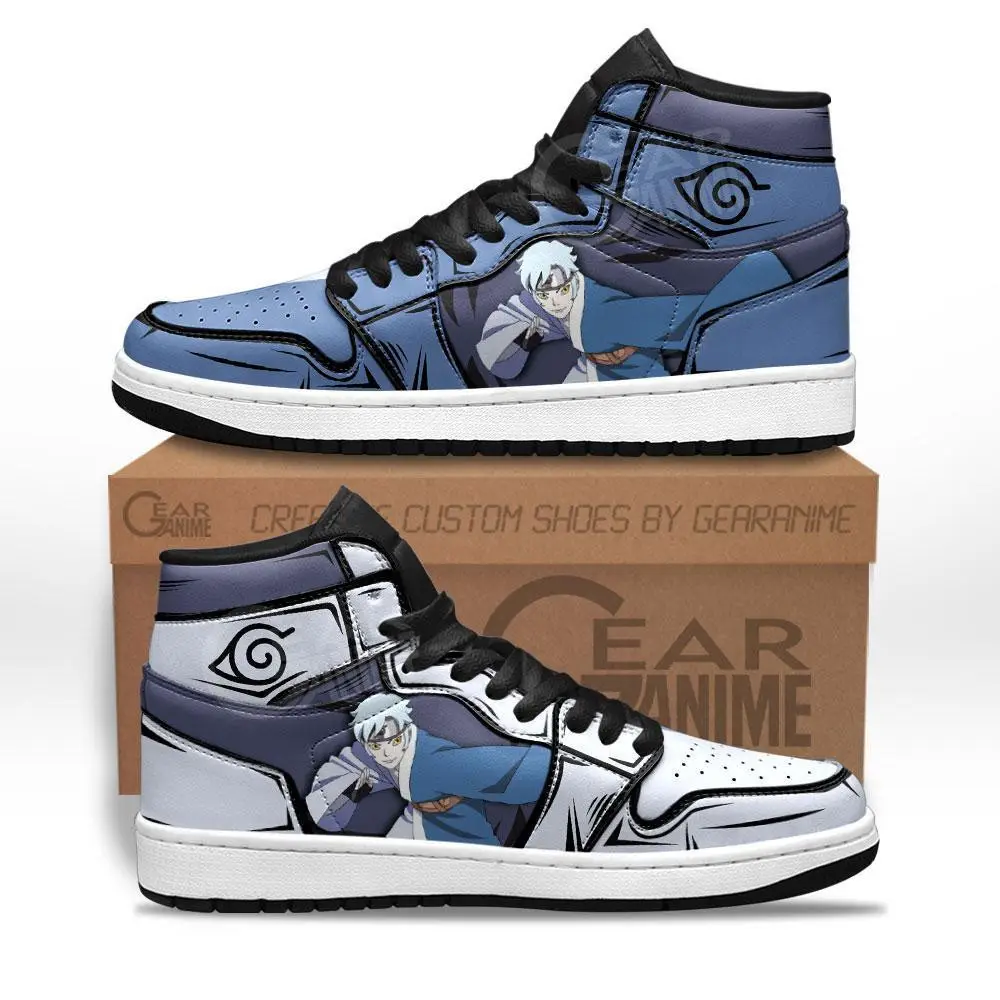 Air JD Hightop Shoes Mitsuki JD1s Sneakers Custom Anime Boruto Shoes