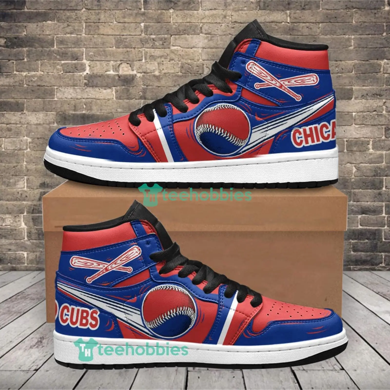 Air JD Hightop Shoes MLB Chicago Cubs Air Jordan 1 High Sneakers