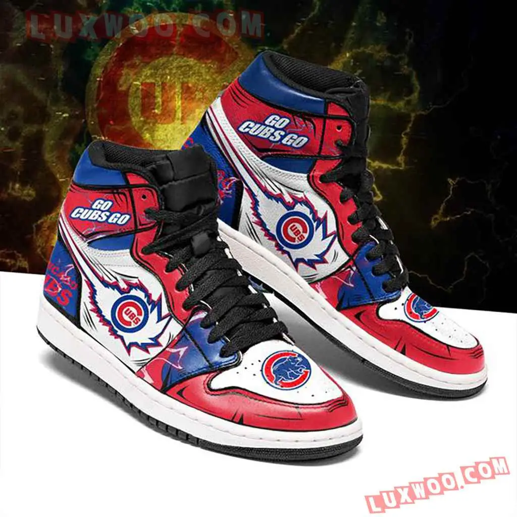 Air JD Hightop Shoes MLB Chicago Cubs Air Jordan 1 High Sneakers V2