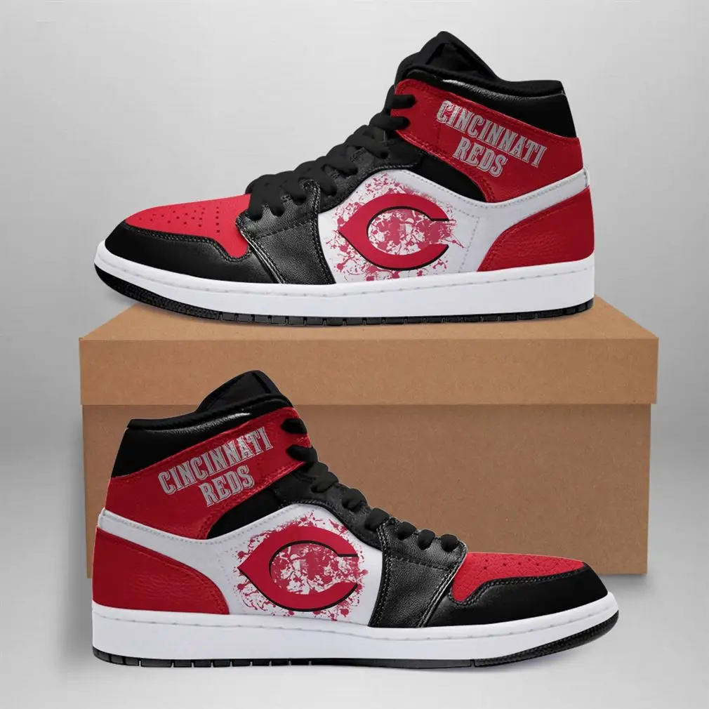 Air JD Hightop Shoes MLB Cincinnati Reds Air Jordan 1 High Sneakers V4