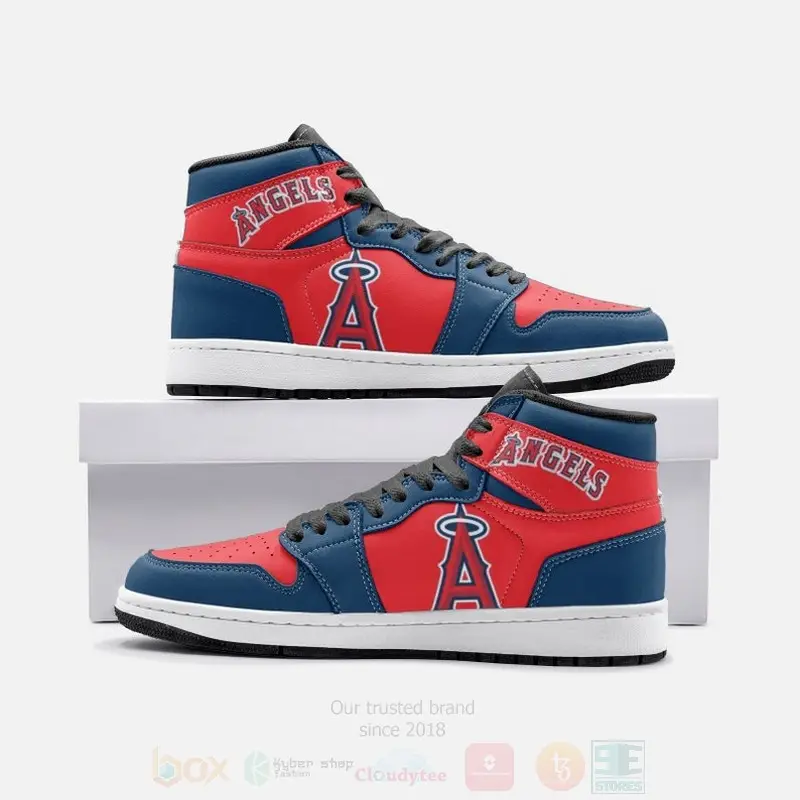 Air JD Hightop Shoes MLB Los Angeles Angels Air Jordan 1 High Sneakers V3 Air JD Hightop Shoes MLB Los Angeles Angels Air Jordan 1 High Sneakers V3 - Image 1
