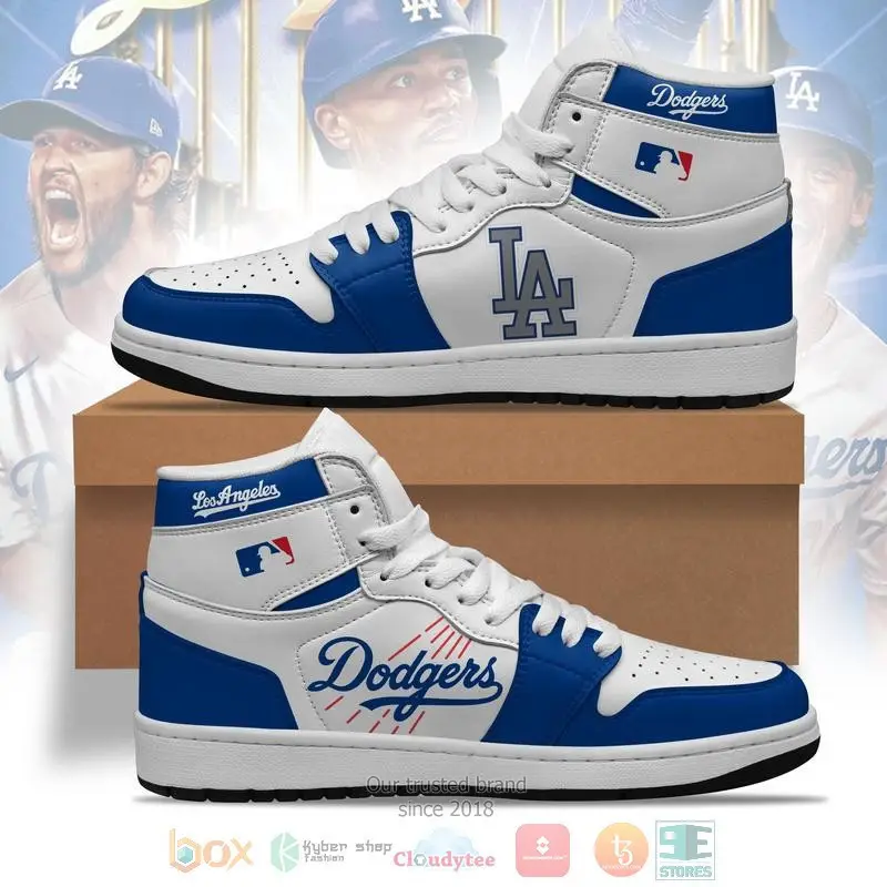 Air JD Hightop Shoes MLB Los Angeles Dodgers Air Jordan 1 High Sneakers V2