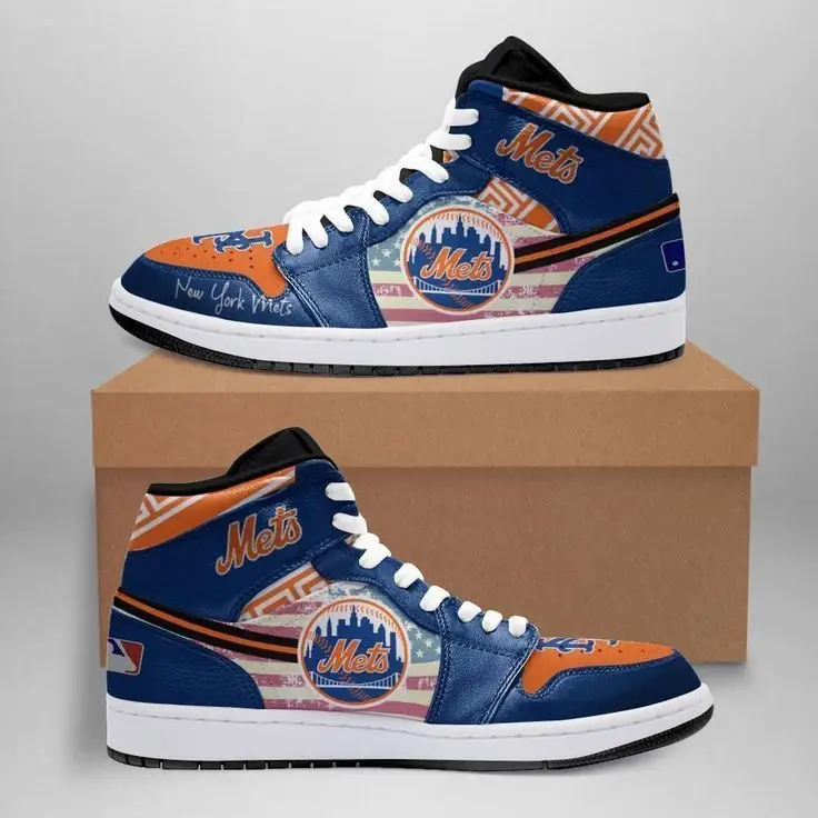 Air JD Hightop Shoes MLB New York Mets Air Jordan 1 High Sneakers V3