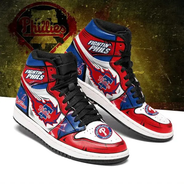 Air JD Hightop Shoes MLB Philadelphia Phillies Air Jordan 1 High Sneakers V1