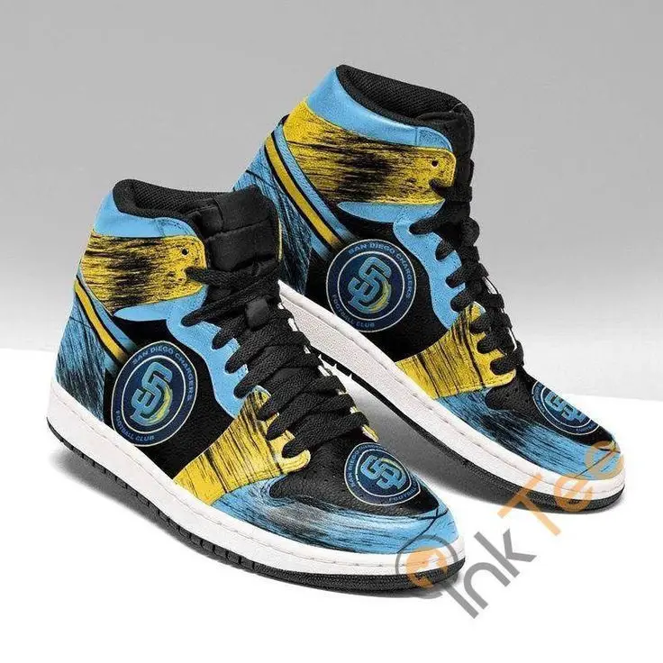 Air JD Hightop Shoes MLB San Diego Padres Air Jordan 1 High Sneakers V5