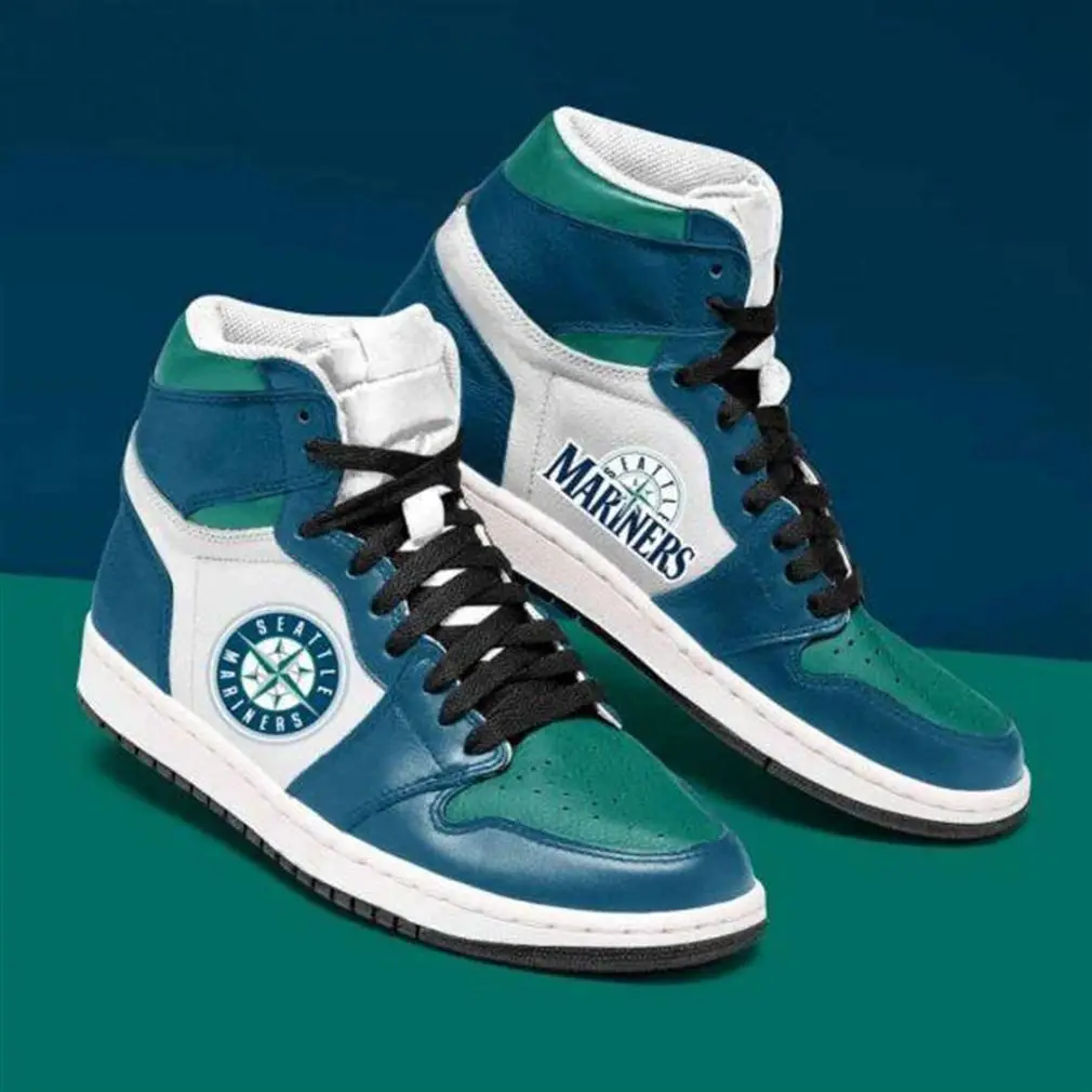 Air JD Hightop Shoes MLB Seattle Mariners Air Jordan 1 High Sneakers V1 Air JD Hightop Shoes MLB Seattle Mariners Air Jordan 1 High Sneakers V1 - Image 1