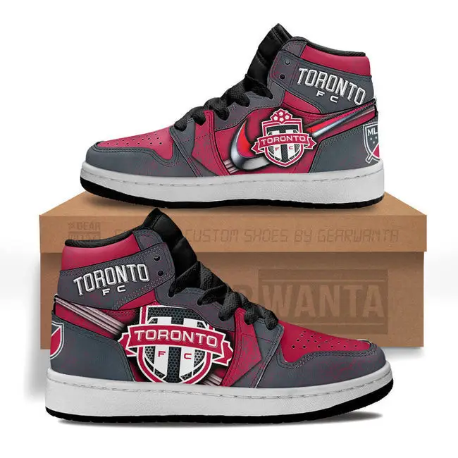 Air JD Hightop Shoes MLS Toronto FC Air Jordan 1 High Sneakers Air JD Hightop Shoes MLS Toronto FC Air Jordan 1 High Sneakers - Image 1