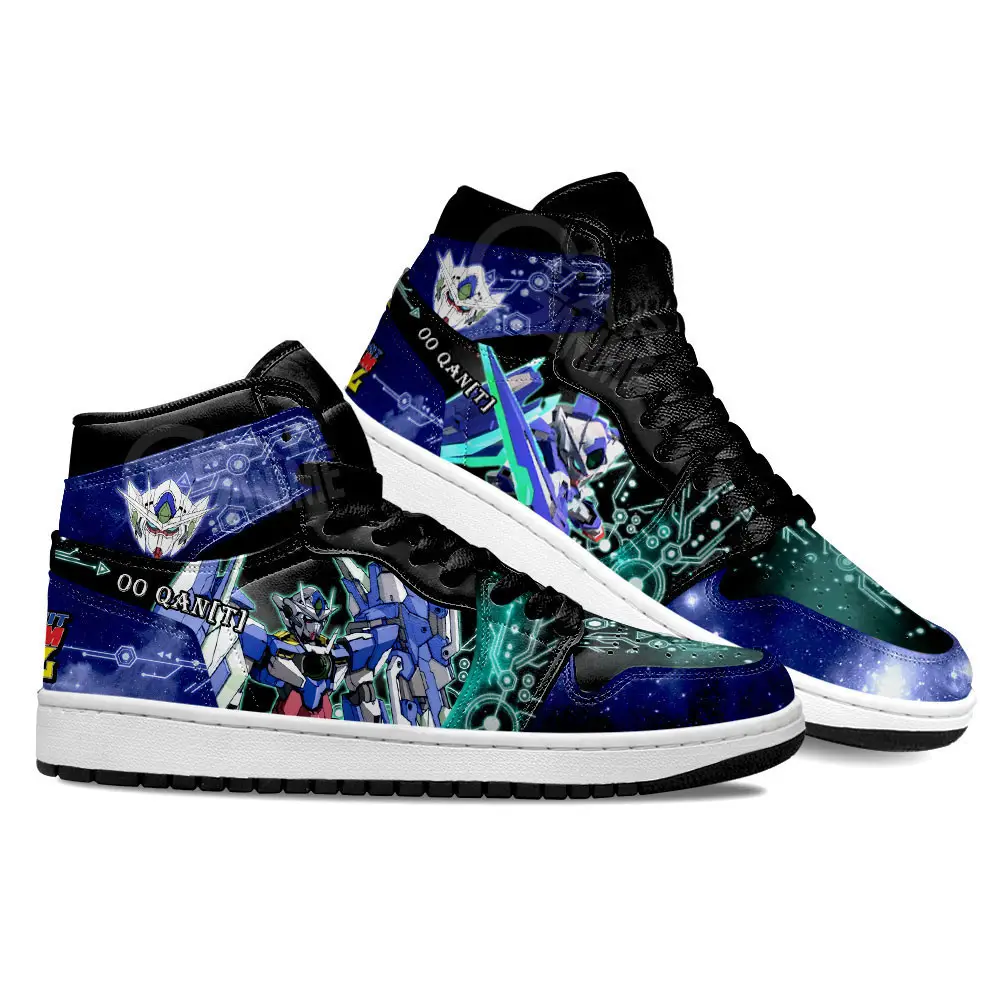 Air JD Hightop Shoes Mobile Suit Gundam 00Q Gundam Custom For Anime Fans
