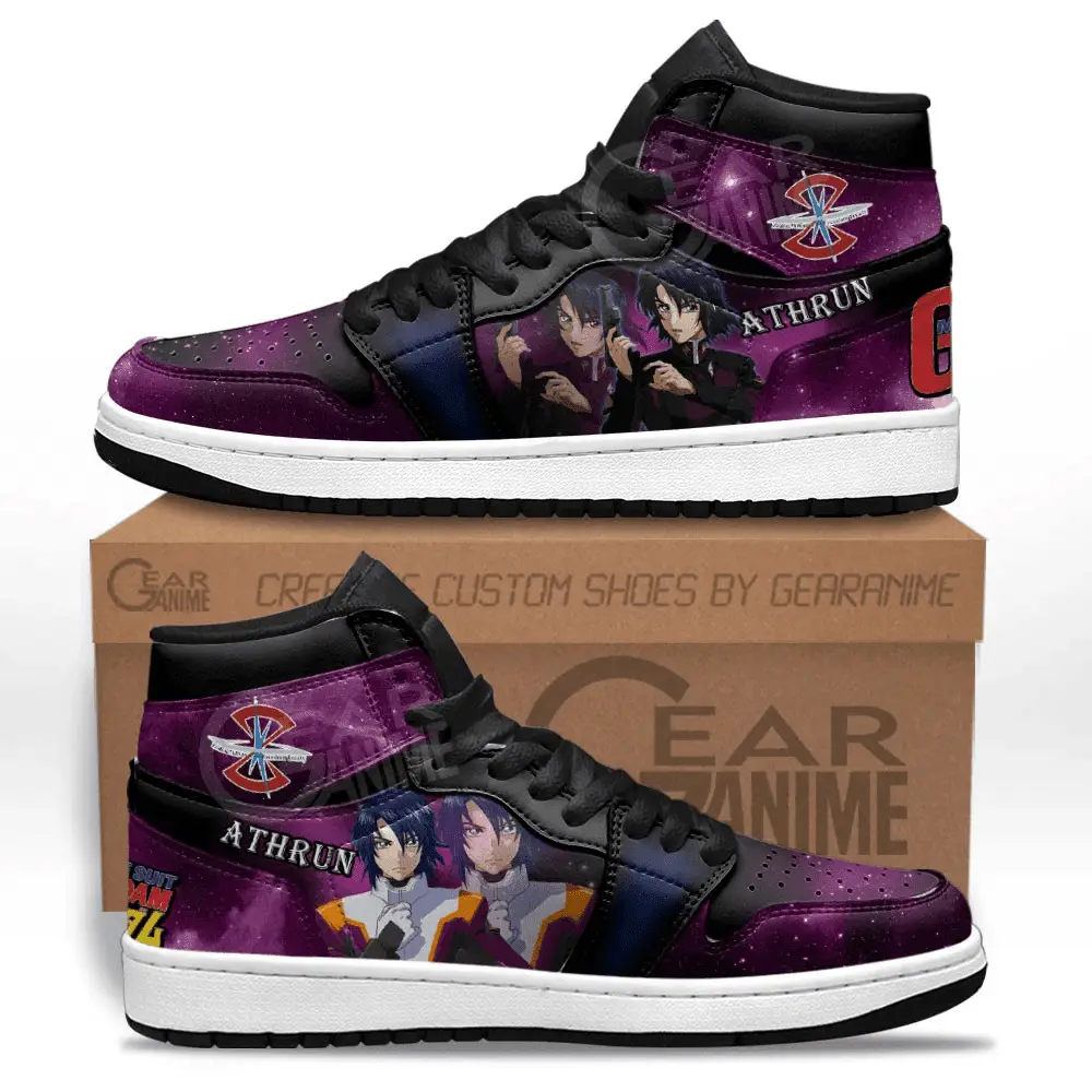 Air JD Hightop Shoes Mobile Suit Gundam Arthun Zala Anime Shoes