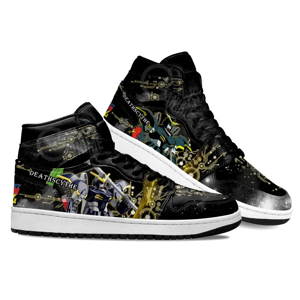 Air JD Hightop Shoes Mobile Suit Gundam Death Scythe Gundam Custom For Anime Fans