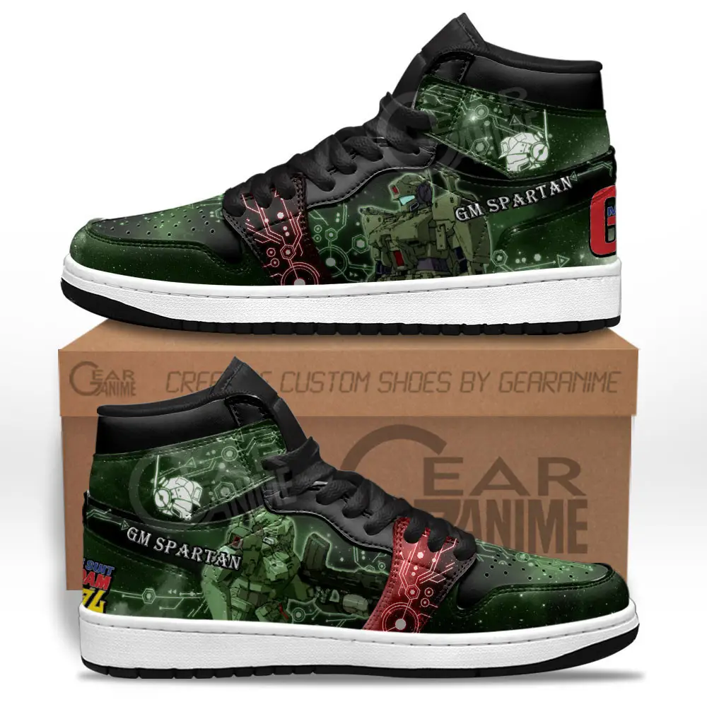 Air JD Hightop Shoes Mobile Suit Gundam GM Spartan Anime Shoes