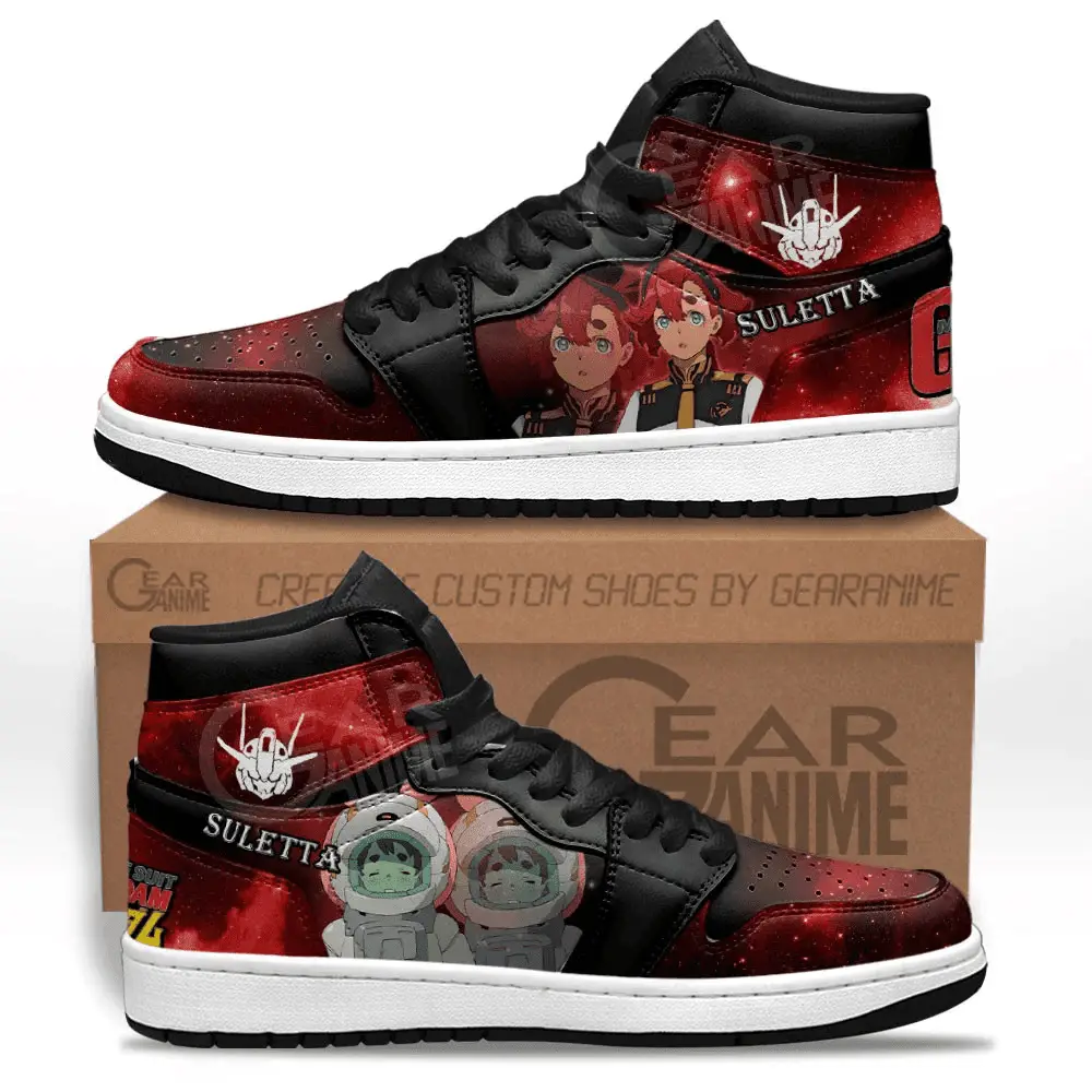 Air JD Hightop Shoes Mobile Suit Gundam Suletta Mercury Anime Shoes