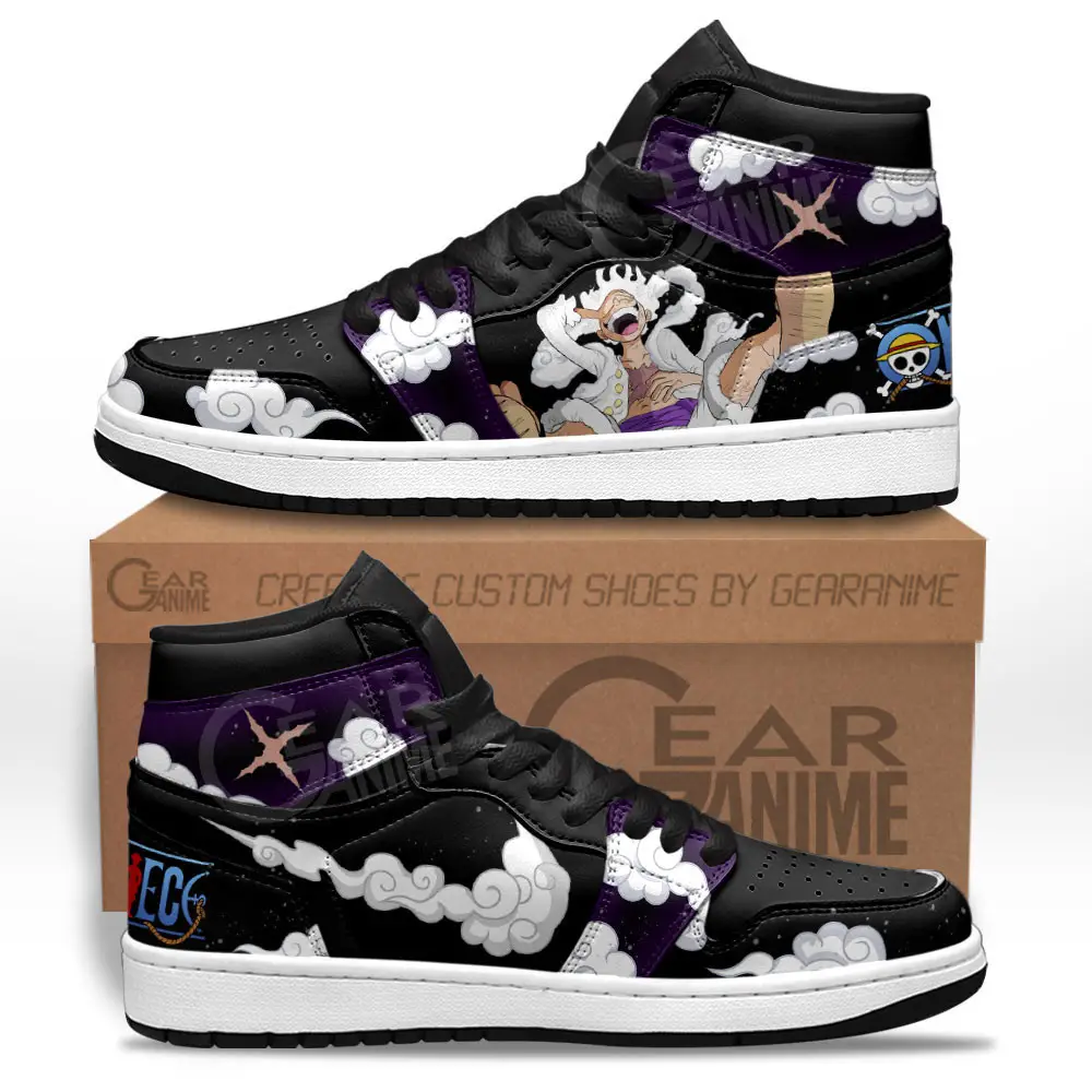Air JD Hightop Shoes Monkey D. Luffy Gear 5 Joy Boy JD Sneakers Custom White Air JD Hightop Shoes Monkey D. Luffy Gear 5 Joy Boy JD Sneakers Custom White - Image 1