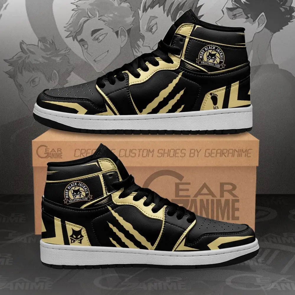 Air JD Hightop Shoes MSBY Black Jackals Shoes Haikyuu Custom Anime Shoes MN10