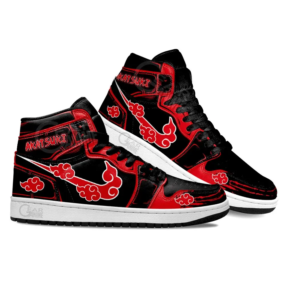Air JD Hightop Shoes Naruto Akatsuki JD Sneakers Custom MN1609 Air JD Hightop Shoes Naruto Akatsuki JD Sneakers Custom MN1609 - Image 1