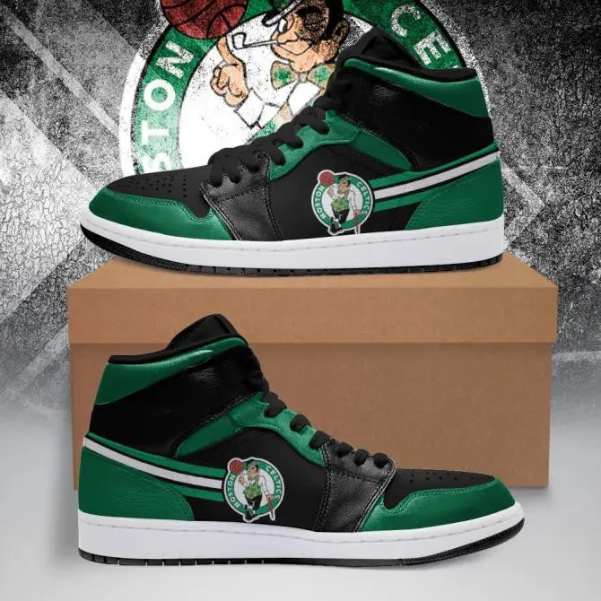 Air JD Hightop Shoes NBA Boston Celtics Green Black Air Jordan 1 High Sneakers V3