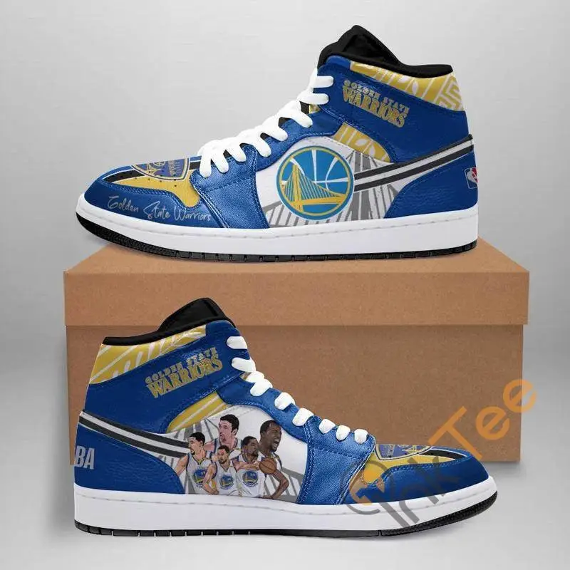 Air JD Hightop Shoes NBA Golden State Warriors Members Air Jordan 1 High Sneakers Air JD Hightop Shoes NBA Golden State Warriors Members Air Jordan 1 High Sneakers - Image 1