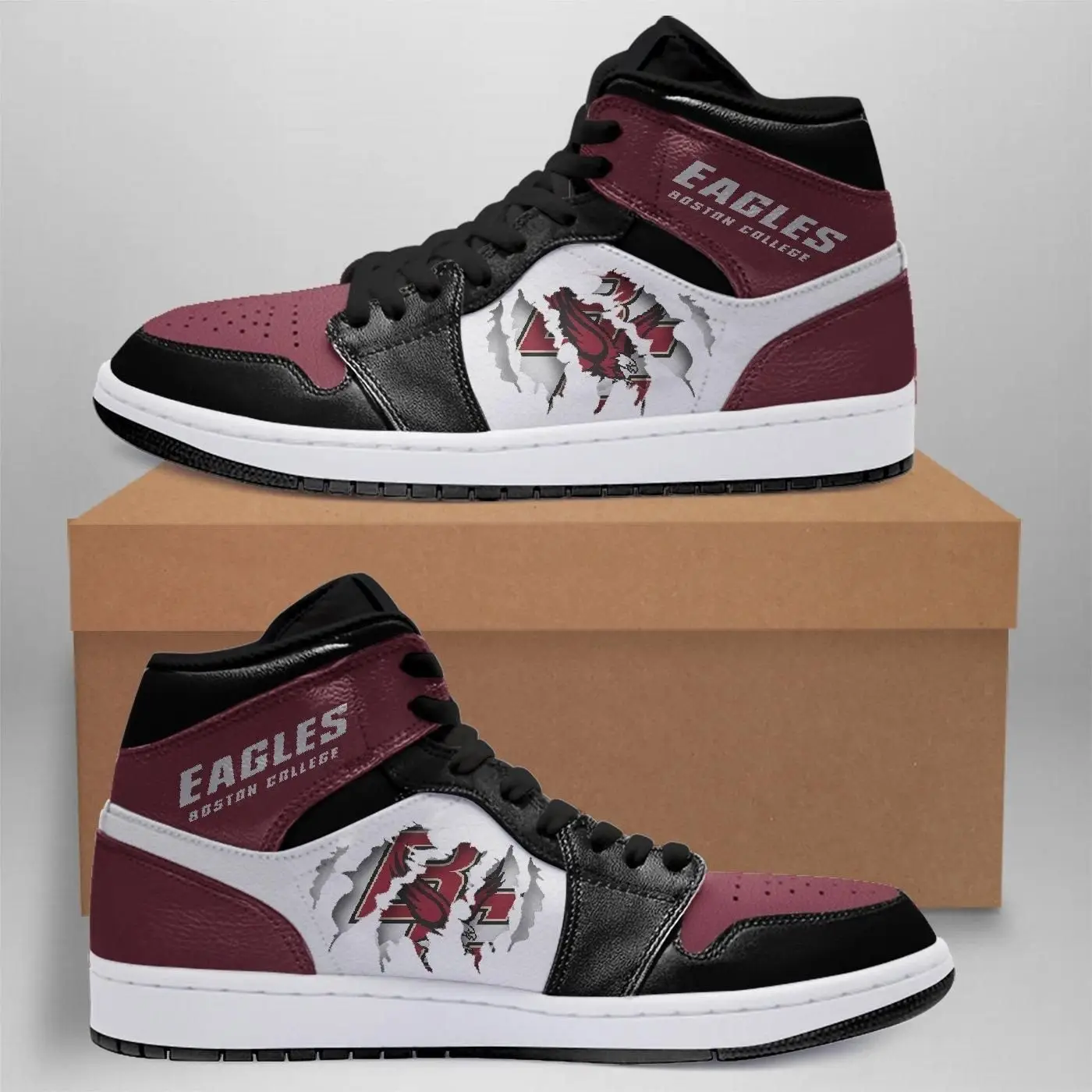Air JD Hightop Shoes NCAA Boston College Eagles Sport 2021 Air Jordan 1 High Sneakers