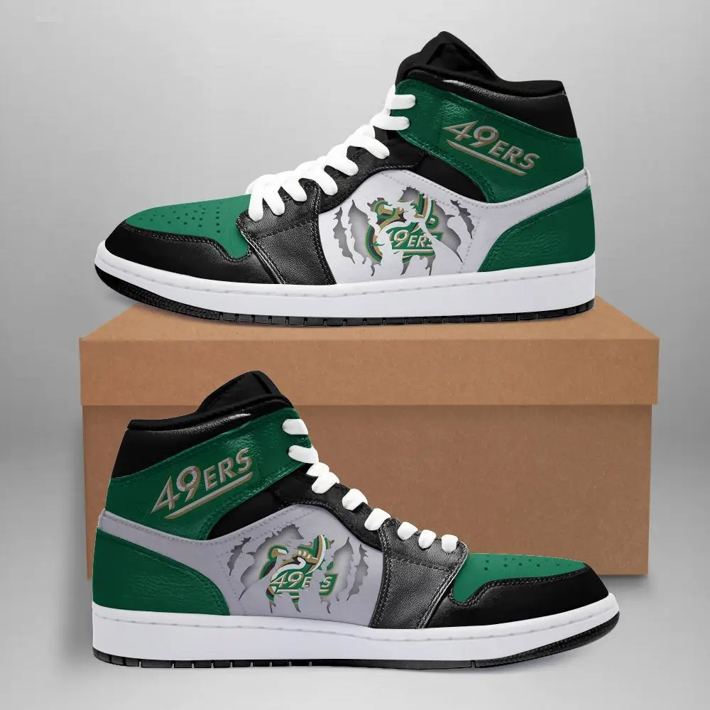 Air JD Hightop Shoes NCAA Charlotte 49ers Logo Air Jordan 1 High Sneakers