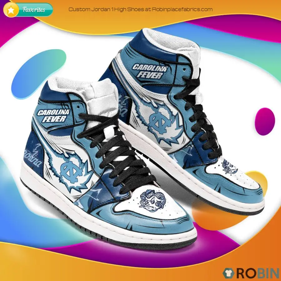 Air JD Hightop Shoes NCAA North Carolina Tar Heels Air Jordan 1 High Sneakers