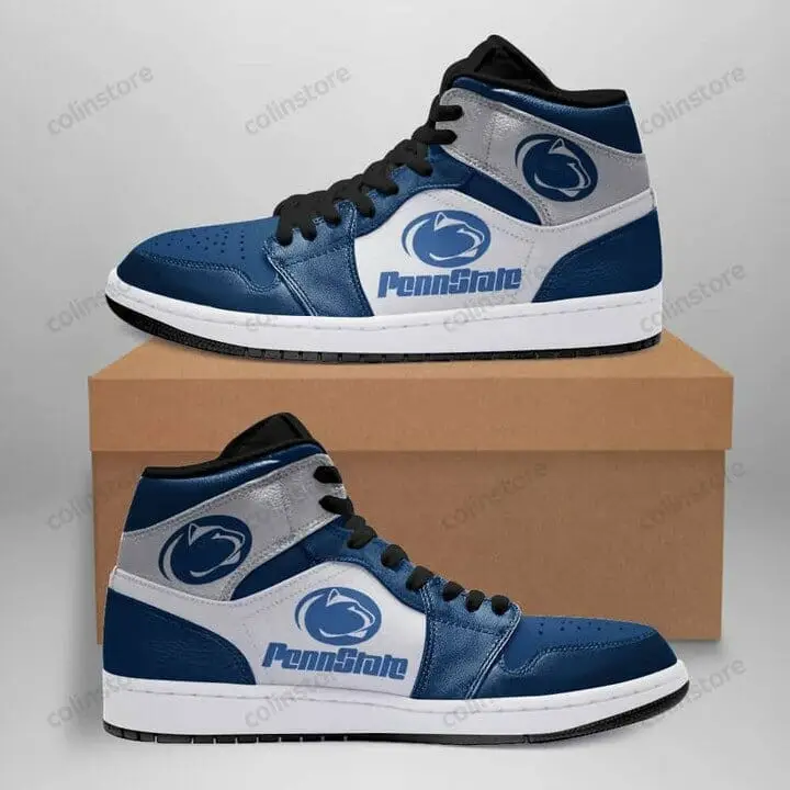 Air JD Hightop Shoes NCAA Penn State Nittany Lions Blue White Air Jordan 1 High Sneakers V2 Air JD Hightop Shoes NCAA Penn State Nittany Lions Blue White Air Jordan 1 High Sneakers V2 - Image 1