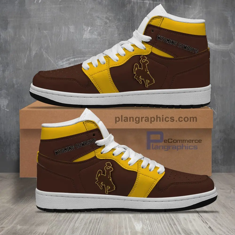 Air JD Hightop Shoes NCAA Wyoming Cowboys Air Jordan 1 High Sneakers