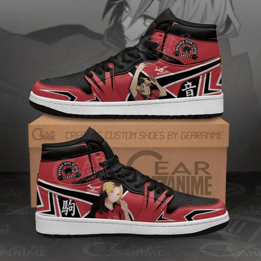 Air JD Hightop Shoes Nekoma Kenma Kozume JD1s Sneakers Haikyuu Anime Shoes