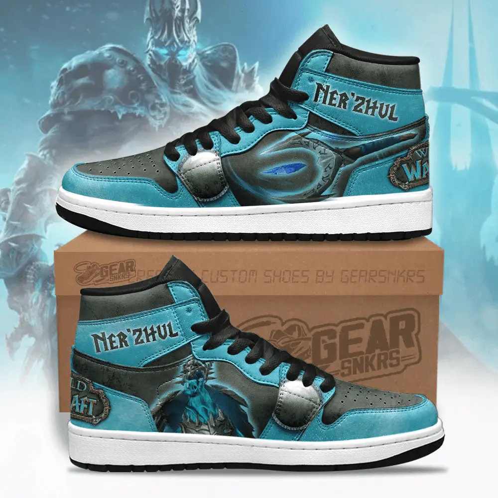 Air JD Hightop Shoes Ner?zhul World of Warcraft J1 Shoes Custom For Fans