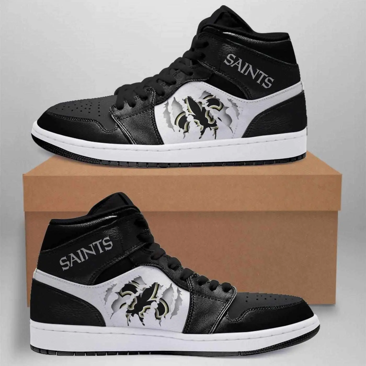Air JD Hightop Shoes New Orleans Saints Custom Shoes Sneakers JD Sneakers H