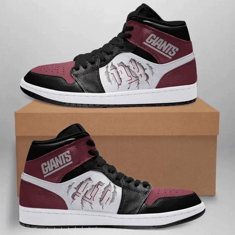 Air JD Hightop Shoes New York Giants Team Custom Shoes Sneakers JD Sneakers