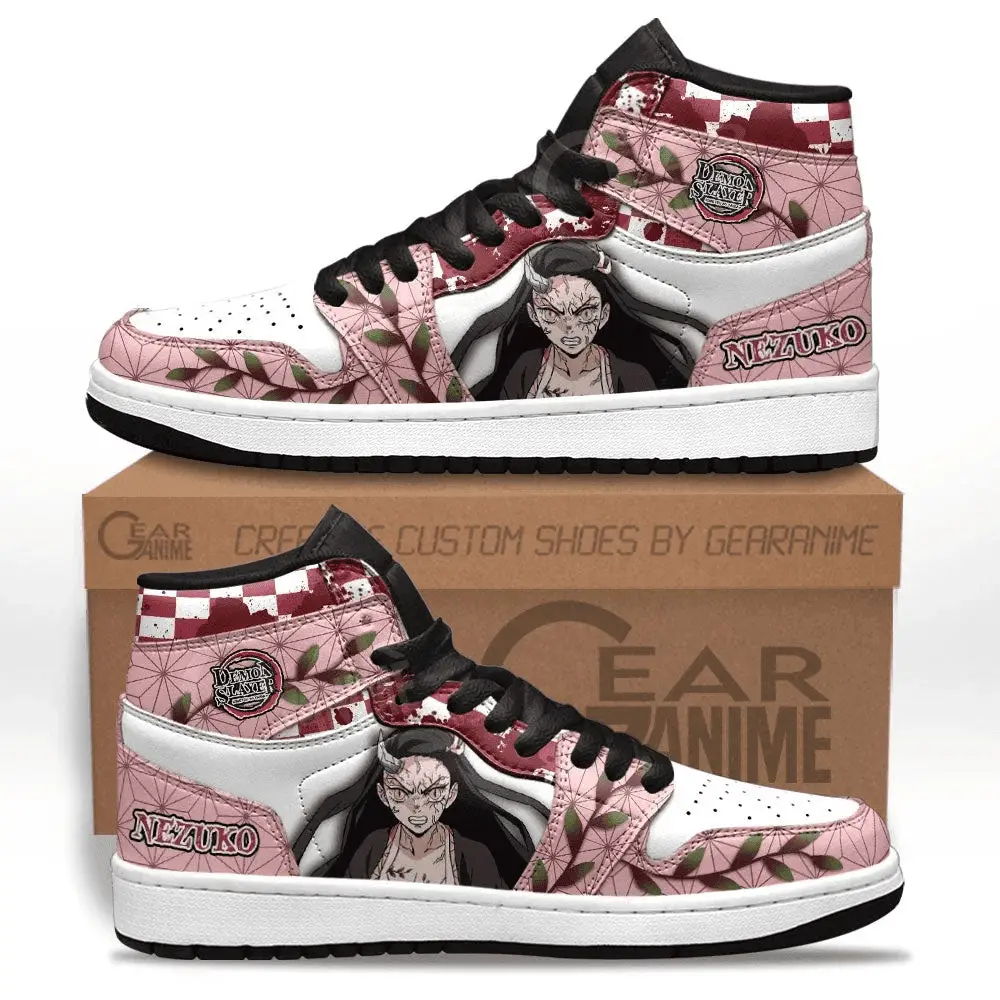Air JD Hightop Shoes Nezuko Demon Form JD1s Sneakers Custom Demon Slayer Anime Shoes Air JD Hightop Shoes Nezuko Demon Form JD1s Sneakers Custom Demon Slayer Anime Shoes - Image 1