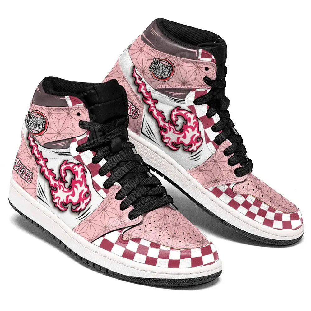 Air JD Hightop Shoes Nezuko's Blood Demon Art JD1s Sneakers Custom