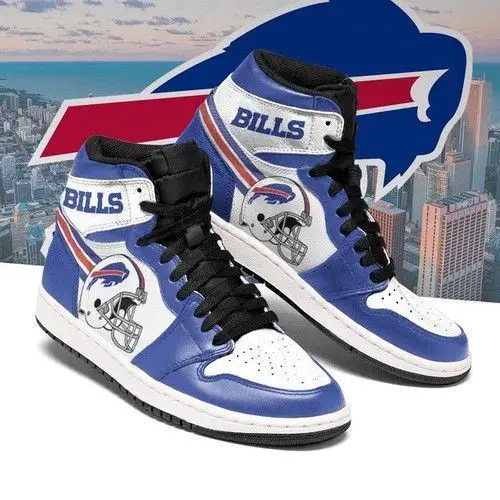 Air JD Hightop Shoes NFL Buffalo Bills Blue White Helmet Air Jordan 1 High Sneakers Air JD Hightop Shoes NFL Buffalo Bills Blue White Helmet Air Jordan 1 High Sneakers - Image 1