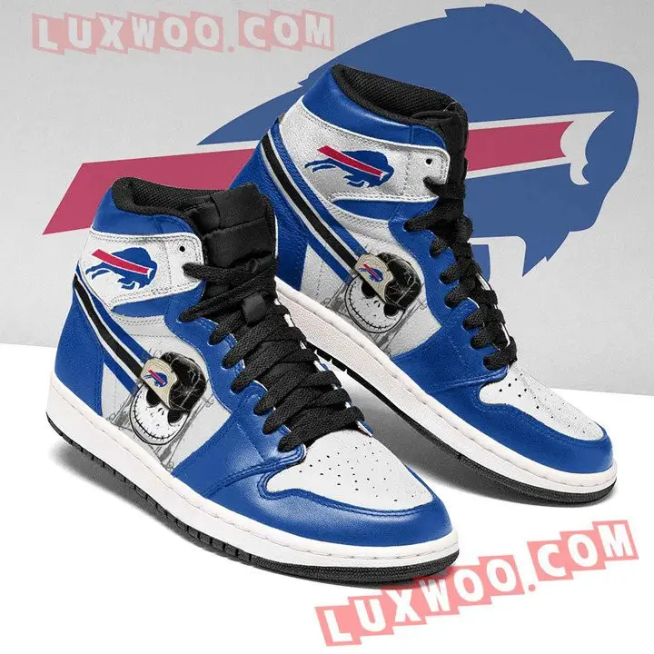 Air JD Hightop Shoes NFL Buffalo Bills Jack Skellington Air Jordan 1 High Sneakers
