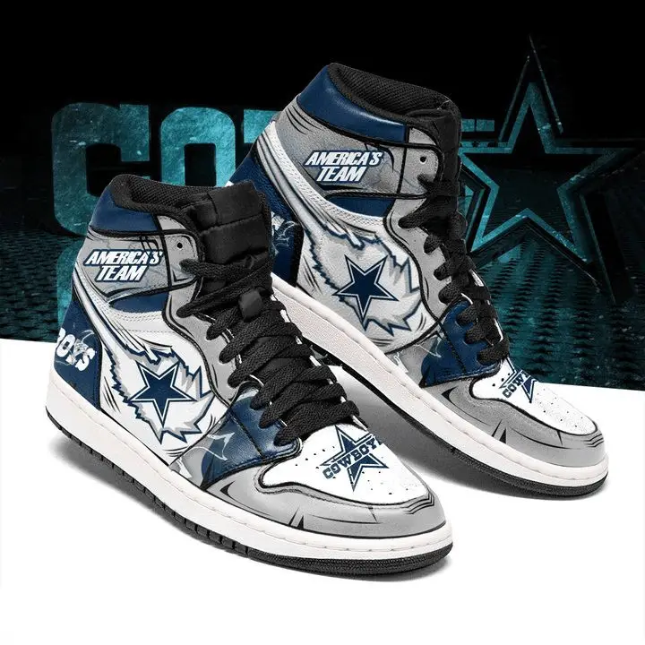 Air JD Hightop Shoes NFL Dallas Cowboys American Team Air Jordan 1 High Sneakers