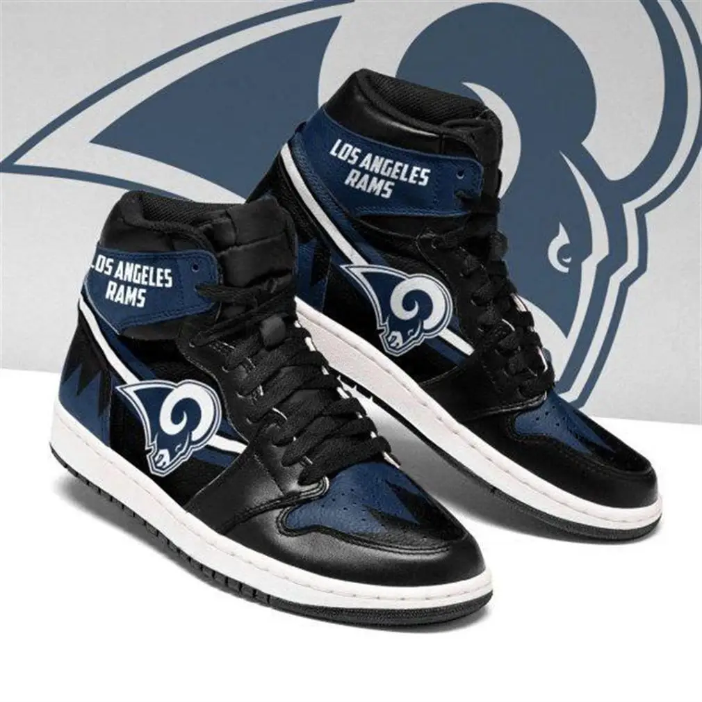 Air JD Hightop Shoes NFL Los Angeles Rams Dark Blue Edition Air Jordan 1 High Sneakers