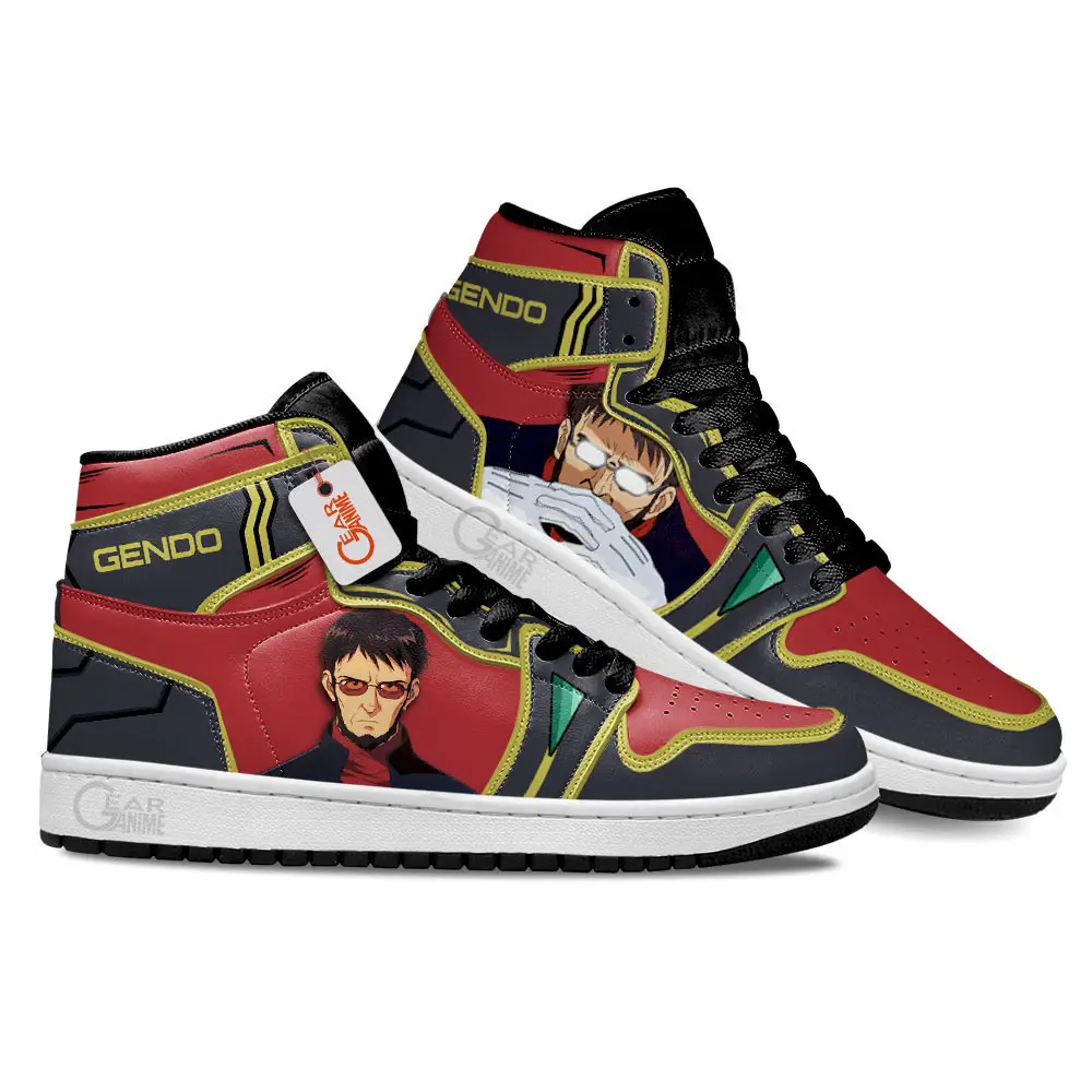 Air JD Hightop Shoes NGE Ikari Gendo Custom Anime Shoes MN1001