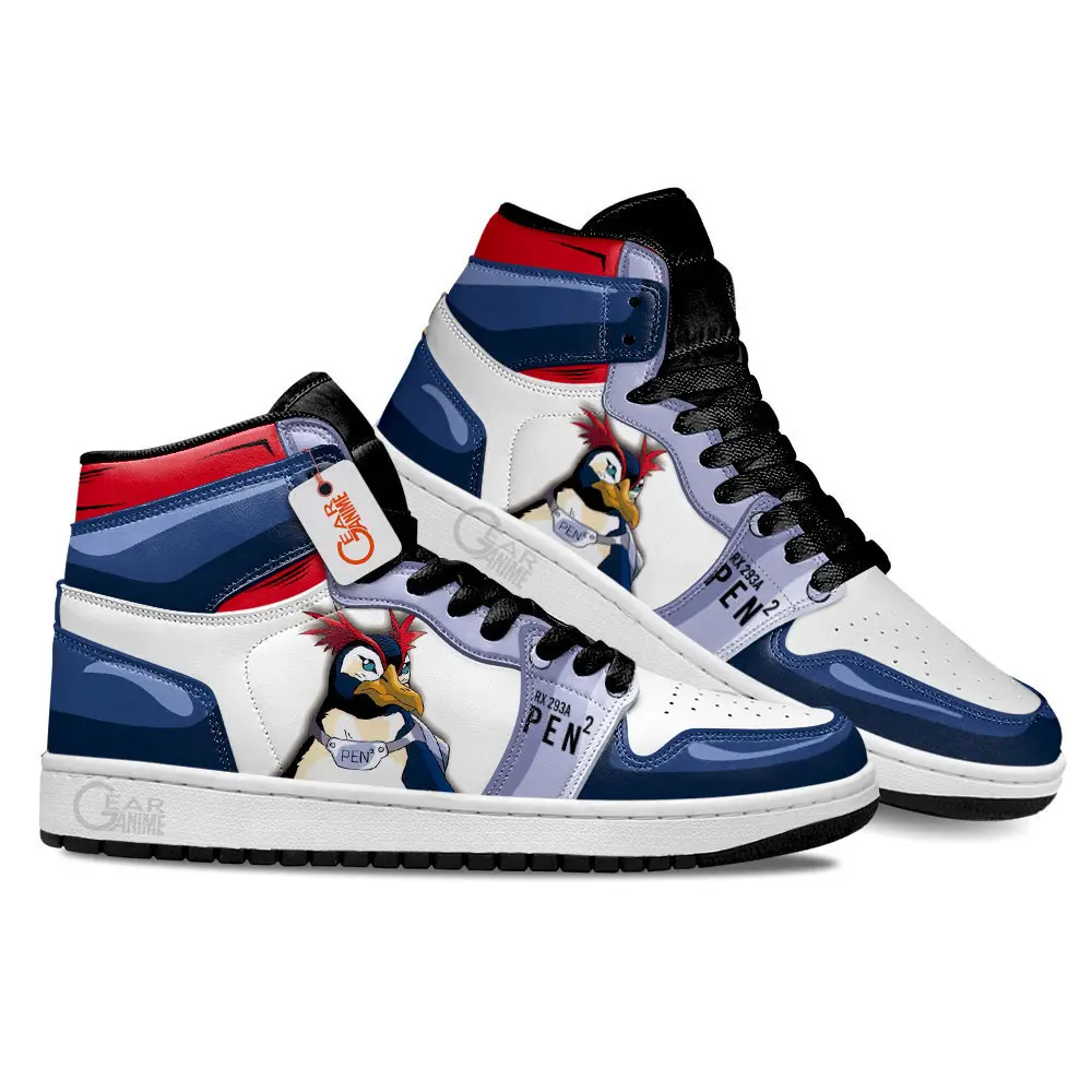 Air JD Hightop Shoes NGE Pen Pen Custom Anime Shoes MN1001