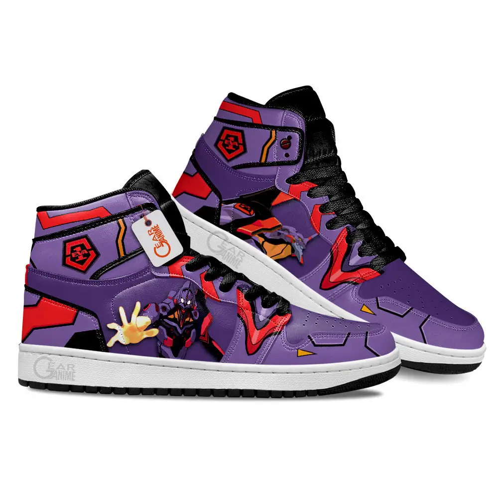 Air JD Hightop Shoes NGE Unit-01 Awakened Custom Anime Shoes MN1001