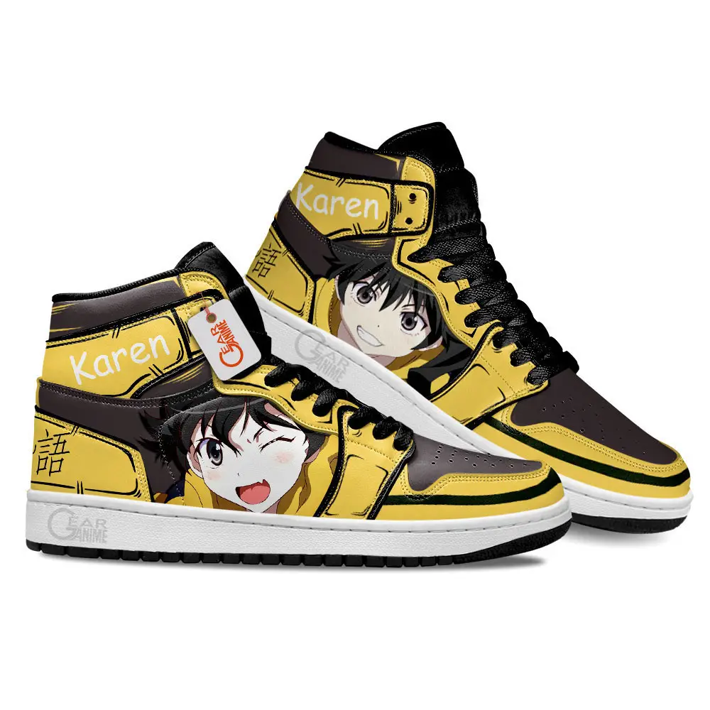 Air JD Hightop Shoes Nisemonogatari Karen Araragi Custom Anime Shoes MN1001