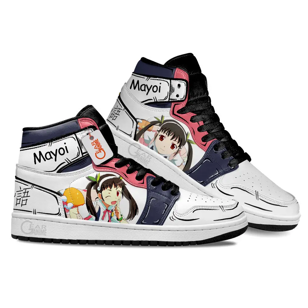 Air JD Hightop Shoes Nisemonogatari Mayoi Hachikuji Custom Anime Shoes MN1001