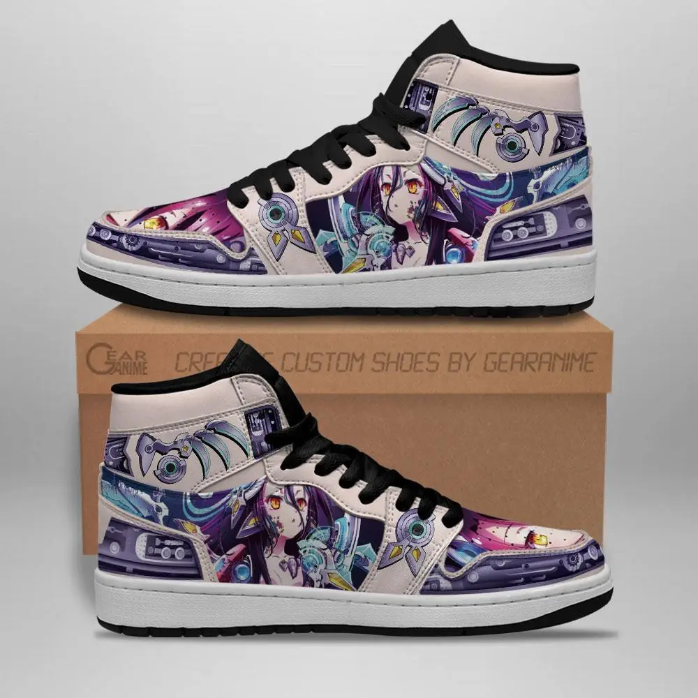 Air JD Hightop Shoes No Game No Life Shuvi JD1s Sneakers Custom Anime Shoes For Fan