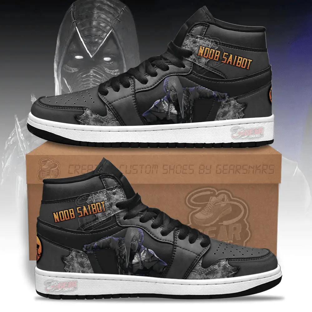 Air JD Hightop Shoes Noob Saibot Mortal Kombat J1 Shoes Custom For Fans
