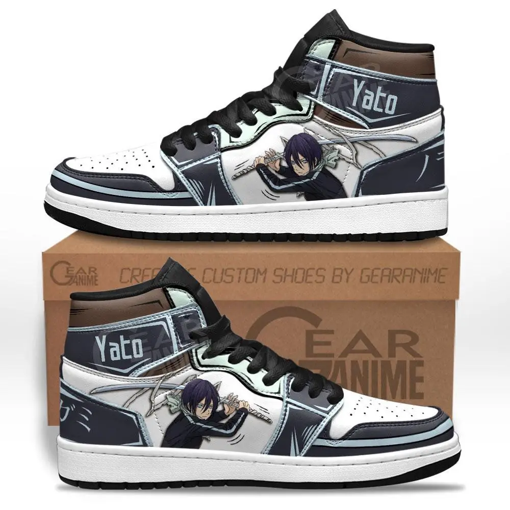 Air JD Hightop Shoes Noragami Yato JD1s Sneakers Custom Anime Shoes Air JD Hightop Shoes Noragami Yato JD1s Sneakers Custom Anime Shoes - Image 1