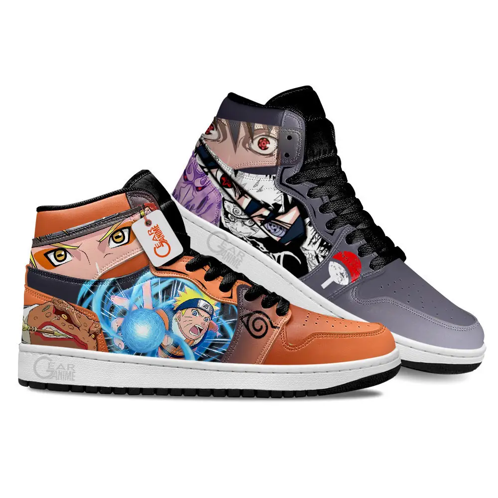 Air JD Hightop Shoes Nrt Uzumaki and Sasuke Uchiha Anime Shoes Custom Sneakers MN2102